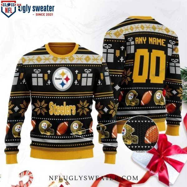 Unique Pittsburgh Steelers Ugly Christmas Sweater – Add Your Custom Name