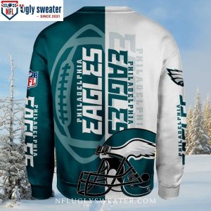 Unleash The Eagles Spirit – Philadelphia Eagles Logo Print All Over Ugly Christmas Sweater