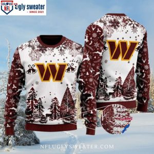 Washington Commanders Winter Wonderland Ugly Christmas Sweater