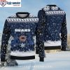 NFL Chicago Bears Ugly Christmas Sweater – Festive Grinch Hug Theme