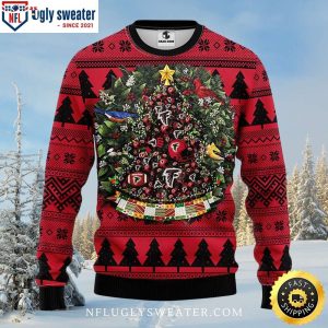 Wreath-Themed Atlanta Falcons Ugly Christmas Sweater