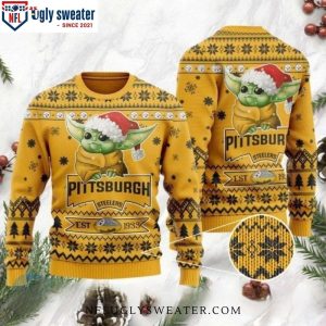 Yoda Sensation – Steelers Baby Yoda Ugly Christmas Sweater